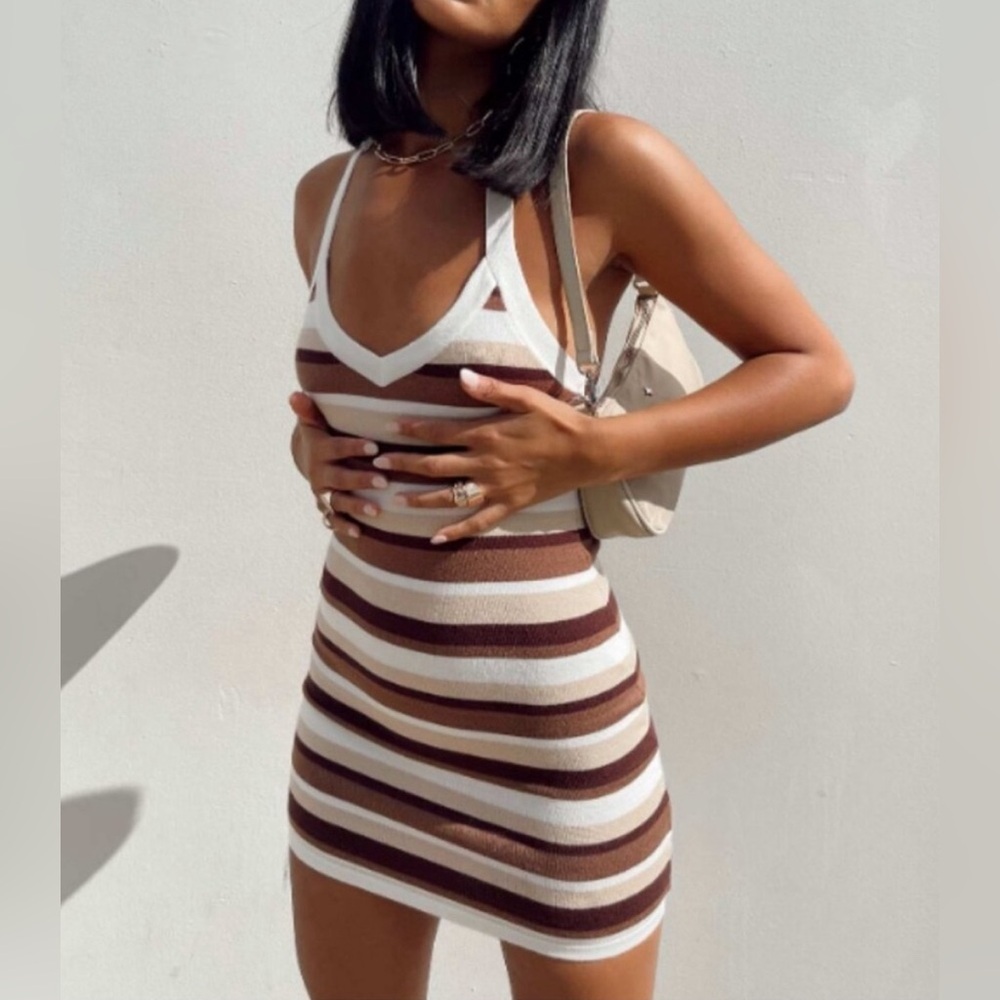 Princess Polly CIRO MINI DRESS BROWN